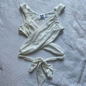 Princess polly Taylor top white size 2